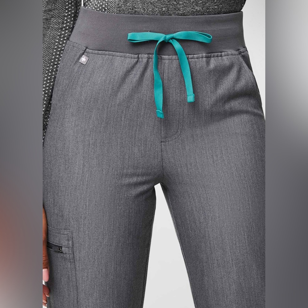 EUC High Waisted Zamora Jogger Scrub Pants Graphite Gray Sz XS - Picture 3 of 8